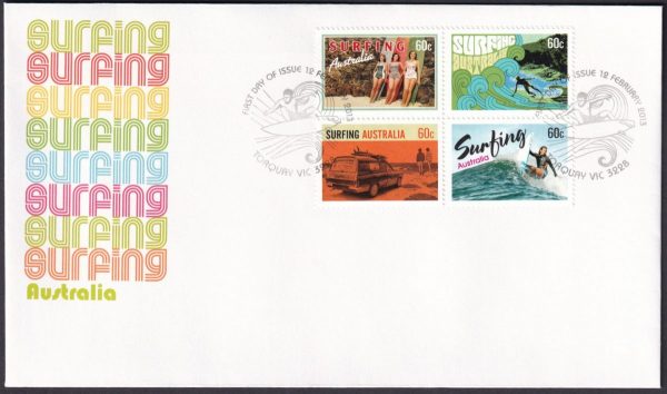 AUSTRALIA - 2013 'SURFING AUSTRALIA' First Day Cover [D6777]