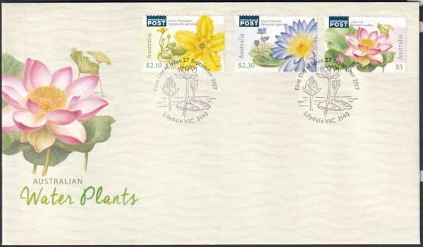 AUSTRALIA - 2017 'WATER PLANTS' International First Day Cover [E4743]