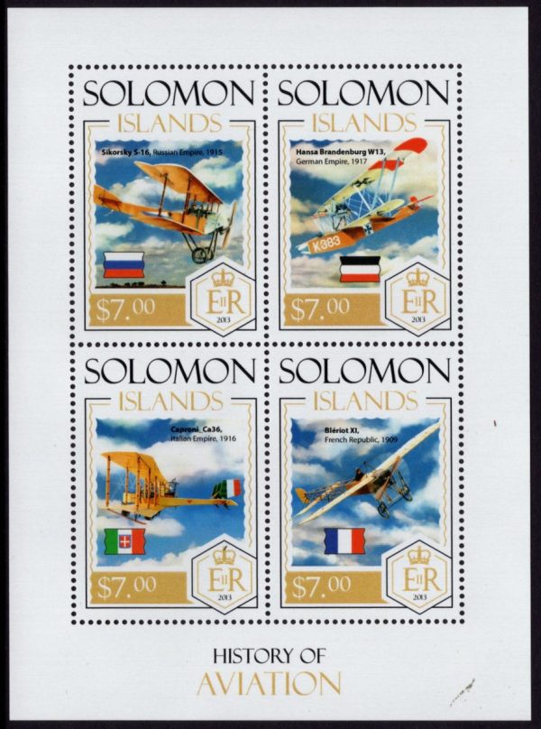 SOLOMON ISLANDS - 2014 'HISTORY OF AVIATION' Miniature Sheet MNH [D6676]