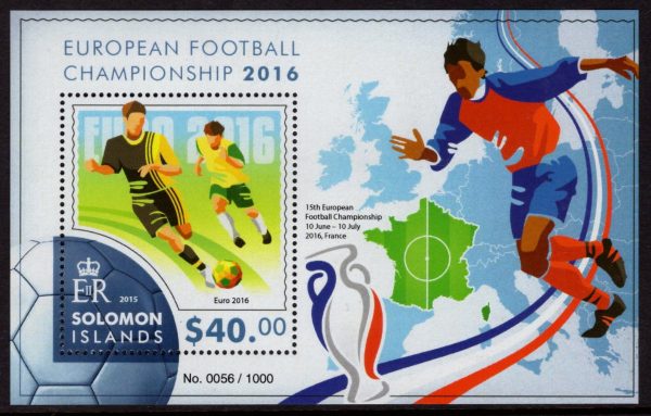 SOLOMON ISLANDS - 2015 'EUROPEAN FOOTBALL CHAMPIONSHIP' Miniature Sheet MNH [D6701]