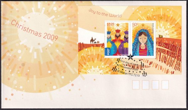 AUSTRALIA - 2009 'CHRISTMAS' Miniature Sheet First Day Cover [D7320]