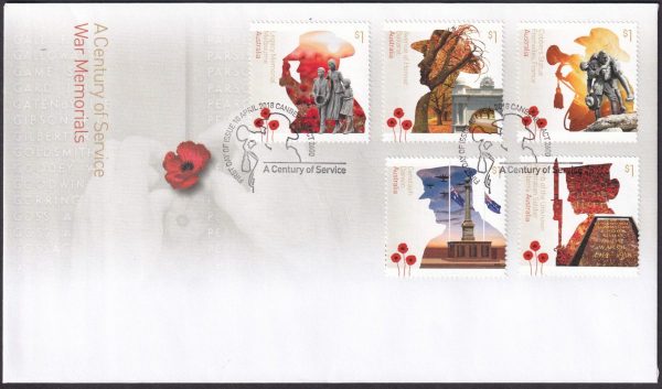 AUSTRALIA - 2018 'CENTURY OF SERVICE - War Memorials' First Day Cover [E4750]