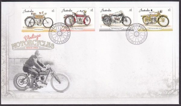 AUSTRALIA - 2018 'VINTAGE MOTORCYCLES' First Day Cover [E4358]