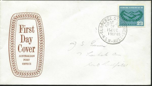 AUSTRALIA - 1965 'INTERNATIONAL CO-OPERATION YEAR' First Day Cover [A0754]