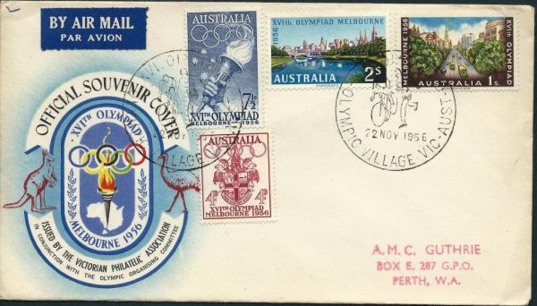 AUSTRALIA - 1956 GAMES 'OLYMPIC VILLAGE' on GUTHRIE First Day Cover [A1303]