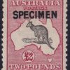 AUSTRALIA - 1919 3rd Wmk £2 'BLACK & RED' SG 45s MNG Cv $600 [D7343]