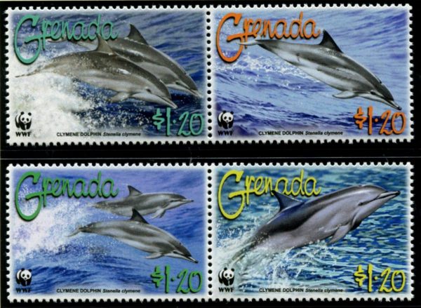 GRENADA - 2007 WWF 'CLYMENE DOLPHIN' Set of 4 MNH [C4826]