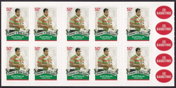 AUSTRALIA - 2008 'CENTENARY RUGBY LEAGUE - Rabbitohs' Self Adhesive Booklet Mint [D7454]