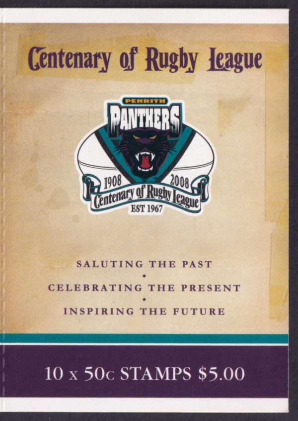 AUSTRALIA - 2008 'CENTENARY RUGBY LEAGUE - Panthers' Self Adhesive Booklet Mint [D7452]