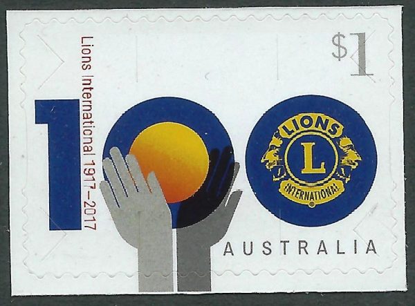 AUSTRALIA - 2017 'LIONS CLUB INTERNATIONAL' Self Adhesive Mint [D7191]