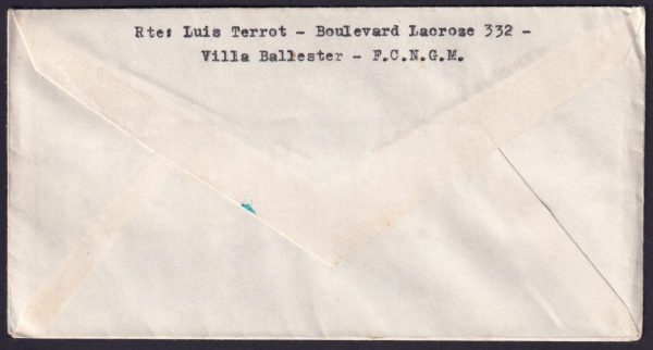 ARGENTINIA ANTARCTIC - 1959 ANTARCTIC ANTARTIDA Cover FU  [D7512]