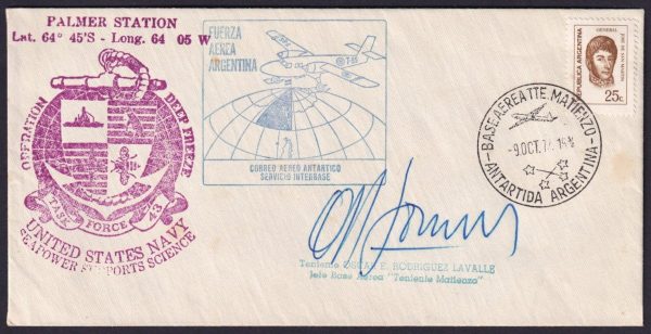 ARGENTINIA ANTARCTIC - 1972 ANTARTIDA Flight Cover FU  [D7516]