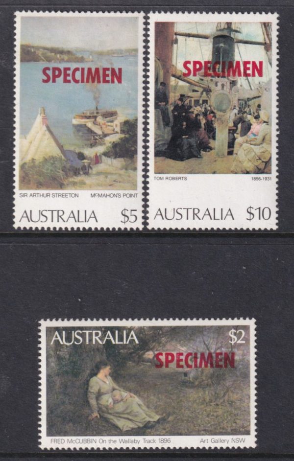 AUSTRALIA - 1984 Specimen Set to $10 PAINTING SG 567//69+778 MNH Cv £8 [D7737]