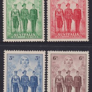 AUSTRALIA - 1940 Set to 6d BROWN AIF SG 196/99 MNH Cv £50 [D8112]