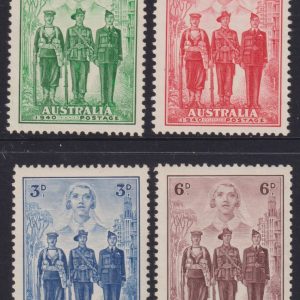AUSTRALIA - 1940 Set to 6d BROWN AIF SG 196/99 MNH Cv £50 [D8113]