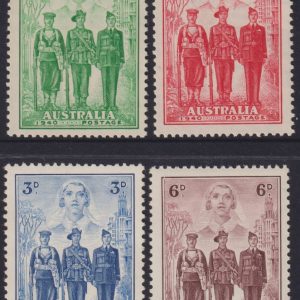 AUSTRALIA - 1940 Set to 6d BROWN AIF SG 196/99 MNH Cv £50 [D8114]