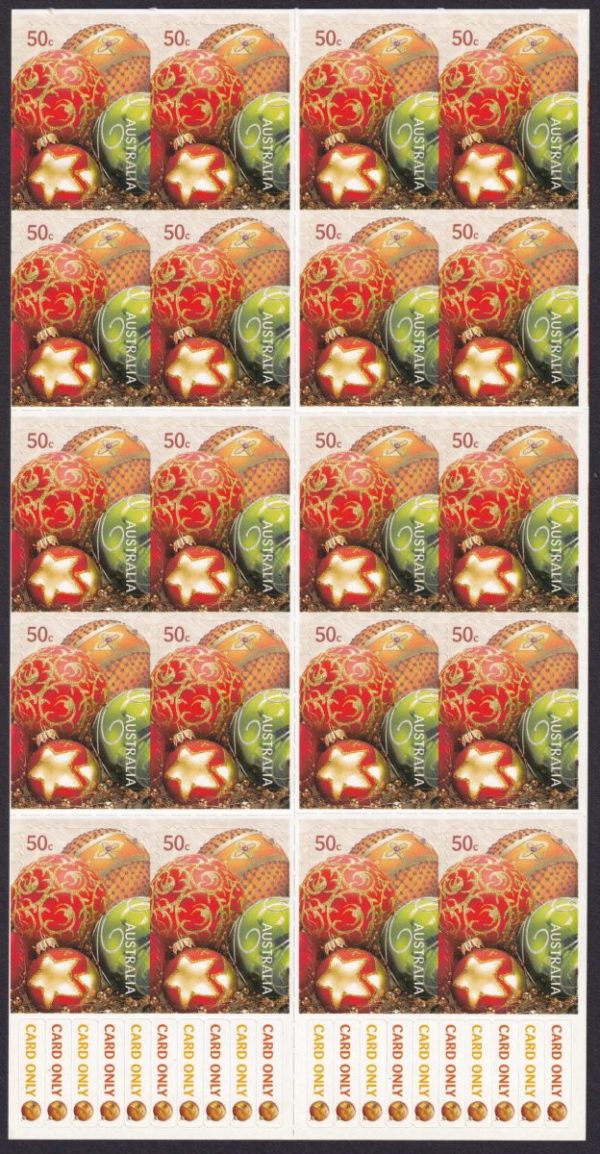 AUSTRALIA - 2008 'CHRISTMAS - Baubles' Self Adhesive Booklet Mint [D8271]