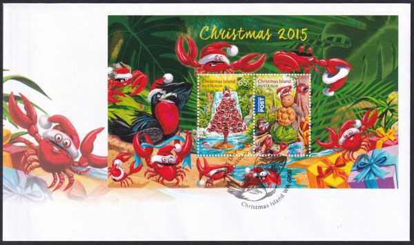 CHRISTMAS ISLAND - 2015 'CHRISTMAS' Miniature Sheet First Day Cover [D8897]