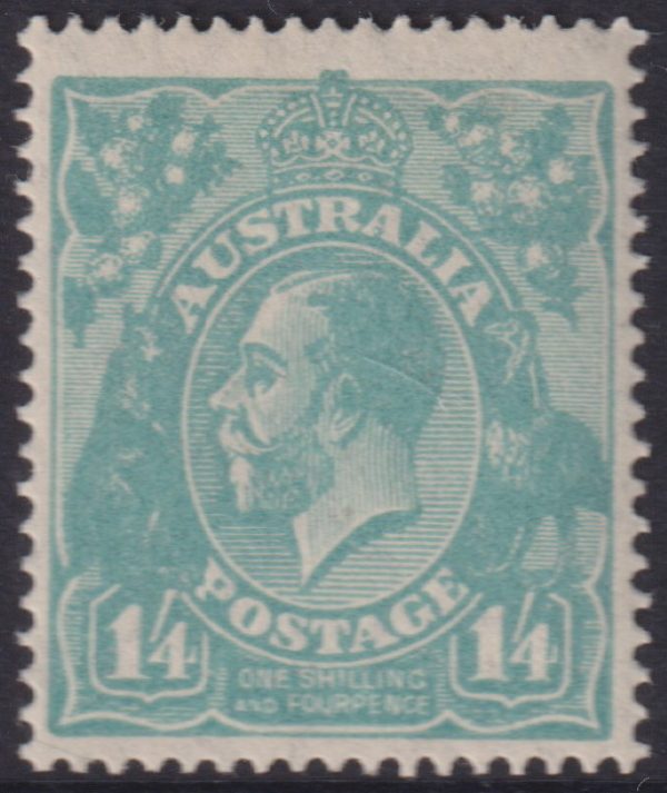 AUSTRALIA - 1926 KGV SM Wmk 1/4d 'TURQUOISE' P14 SG93 MLH Cv $435 [D8523]