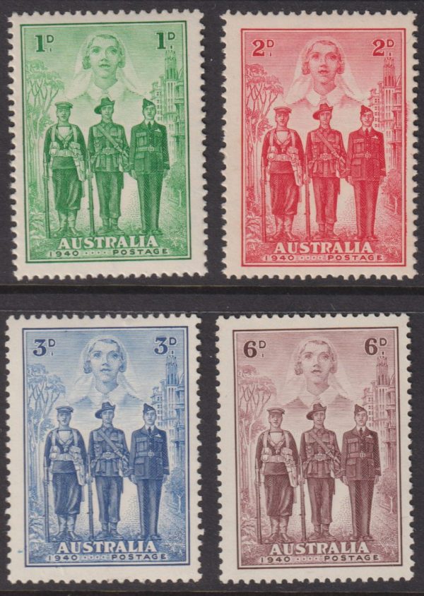 AUSTRALIA - 1940 Set to 6d Brown AIF SG 196/99 MNH Cv £50 [D9029]