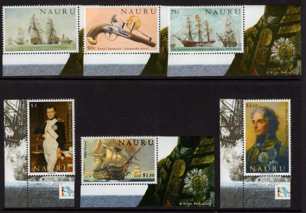 NAURU - 2003 'BICENTENARY OF THE BATTLE OF TRAFALGA' Set of 6 MNH [D9280]