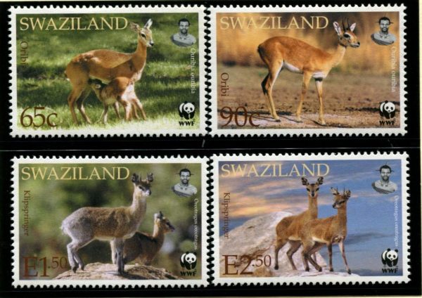 SWAZILAND - 2001 WWF 'KLIPSPRINGER & ORIBI' Set of 4 MNH [C4549]