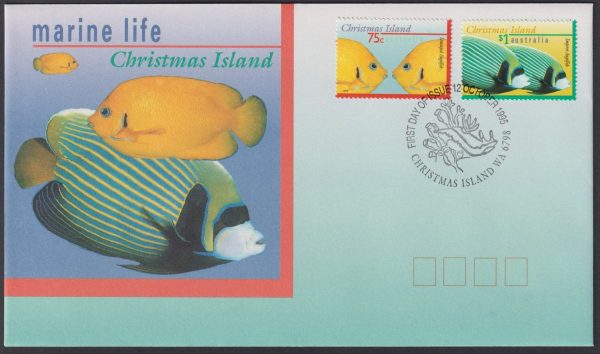 CHRISTMAS ISLAND - 1995 'MARINE LIFE' First Day Cover [D9910]