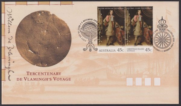 CHRISTMAS ISLAND - 1996 '300th ANNIVERSARY of ISLAND DISCOVERY' First Day Cover [D9977]