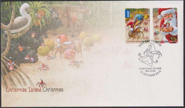 CHRISTMAS ISLAND - 2014 'CHRISTMAS' Self Adhesive First Day Cover [E0004]