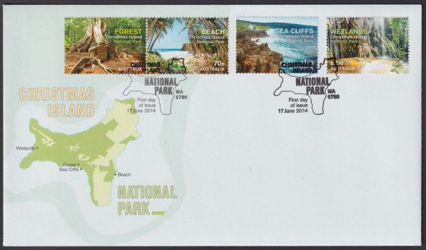 CHRISTMAS ISLAND - 2014 'NATIONAL PARK' First Day Cover [E0002]