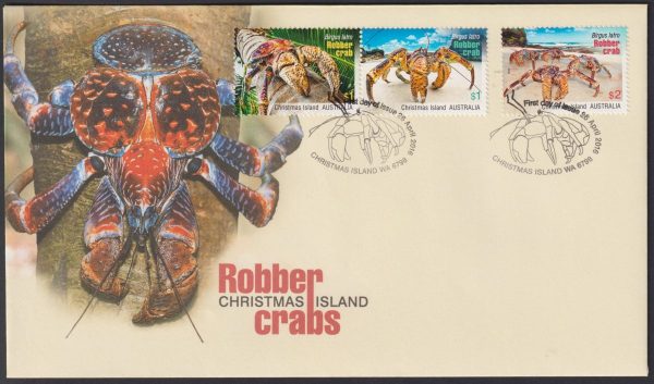 CHRISTMAS ISLAND - 2016 'ROBBER CRABS' First Day Cover [E0029]