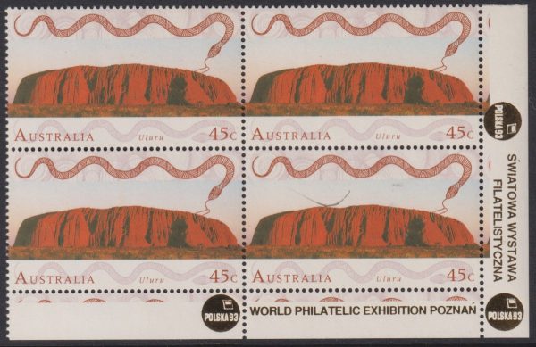 AUSTRALIA - 1993 45c AYERS ROCK (ULURU) POLSKA '93 SG 1392 MNH [D9615]