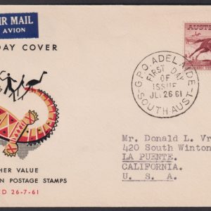 AUSTRALIA - 1961 5/- NT CATTLE Wesley FDC SG 327 FU Cv $15 [D9863]