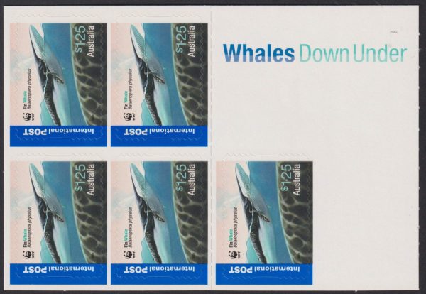 AUSTRALIA - 2006 'WHALES DOWN UNDER' Self Adhesive Booklet Pane Mint [E7987]