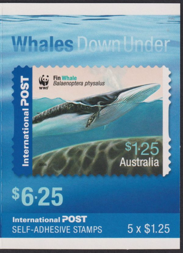 AUSTRALIA - 2006 'WHALES DOWN UNDER' Self Adhesive Booklet Pane Mint [E7987]