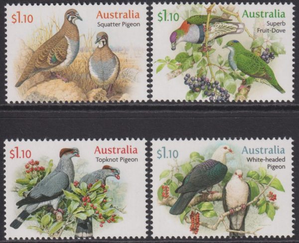 AUSTRALIA - 2021 'DOVES & PIGEONS' Set of 4 MNH [D9525]