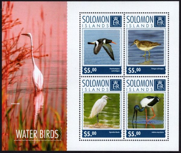 SOLOMON ISLANDS - 2014 'WATER BIRDS' Miniature Sheet MNH [E0820]