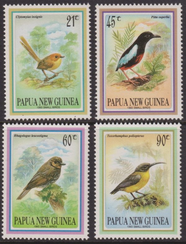 PAPUA NEW GUINEA - 1993 Set to 90t Small Birds  SG 683/86 MNH Cv £4 [E1269]