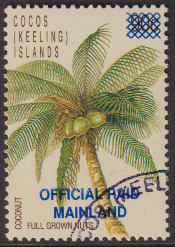 COCOS (KEELING) ISLANDS - 1991 OFFICIAL PAID MAINLAND  SG Ø3 CTO Cv £90 [E1298]