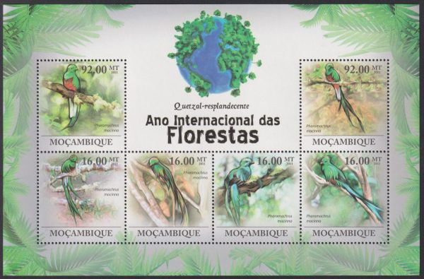 MOZAMBIQUE - 2011 'QUETZALS' Miniature Sheet MNH [E1148]