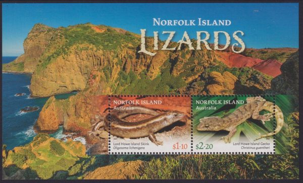 NORFOLK ISLAND - 2021 'LIZARDS' Miniature Sheet MNH [E1099]