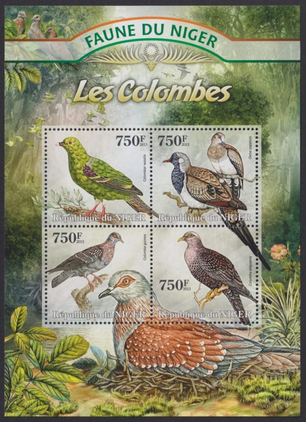 REPUBLIC of NIGER - 2013 'BIRDS - Doves' Miniature Sheet MNH [E1541]