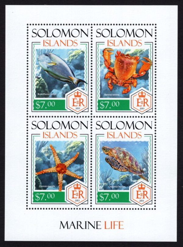 SOLOMON ISLANDS - 2013 'MARINE LIFE' Miniature Sheet MNH [E1253]