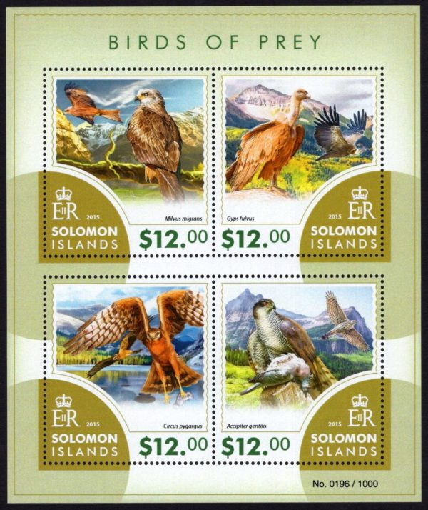 SOLOMON ISLANDS - 2015 'BIRDS OF PREY' Miniature Sheet MNH [E1373]