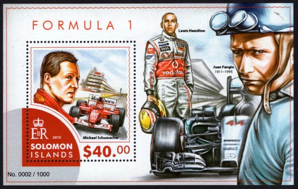 SOLOMON ISLANDS - 2015 'FORMULA 1' Miniature Sheet $40 MNH [E1378]