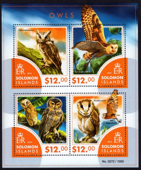 SOLOMON ISLANDS - 2015 'OWLS' Miniature Sheet MNH [E1387]