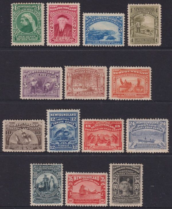 NEWFOUNDLAND - 1897 QV Set to 60c BLACK  SG 66/79 MH Cv £325 [E1622]