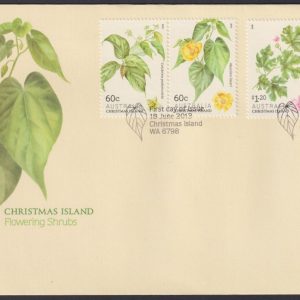 CHRISTMAS ISLAND - 2013 'FLOWERING SHRUBS' First Day Cover [E2260]