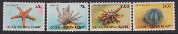 COCOS (KEELING) ISLANDS - 1991 'STARFISH & SEA URCHINS' Set of 4 MNH [E2154]