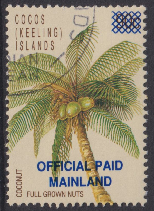 COCOS (KEELING) ISLANDS - 1991 Official MAINLAND PAID SG Ø1 CTO Cv £120 [E2027]